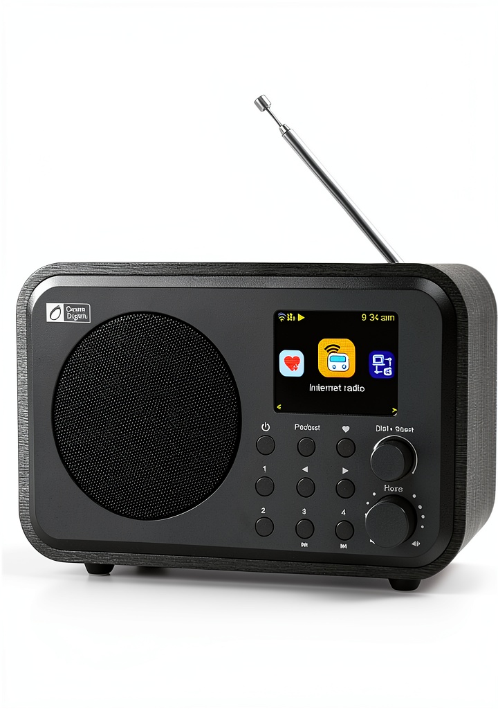 Ocean Digital WR-336M internet radio on a wooden desk