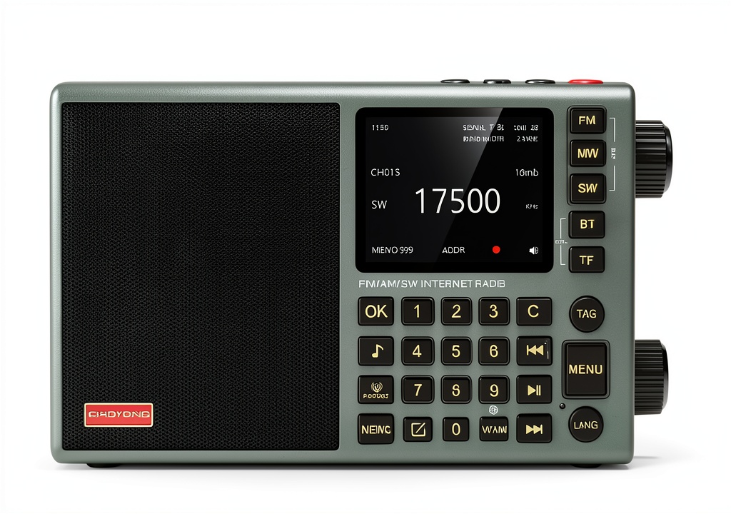 LC90 Mini Internet Radio on a campsite table