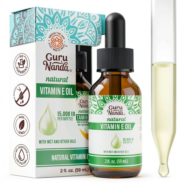 GuruNanda Vitamin E Oil for Skin Hair Nails-0
