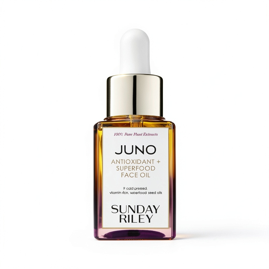 Applying Sunday Riley Facial Oil to a clean face