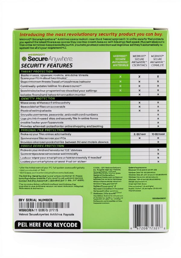 Webroot SecureAnywhere Antivirus 5.49 Software Fast Cloud Protection-1
